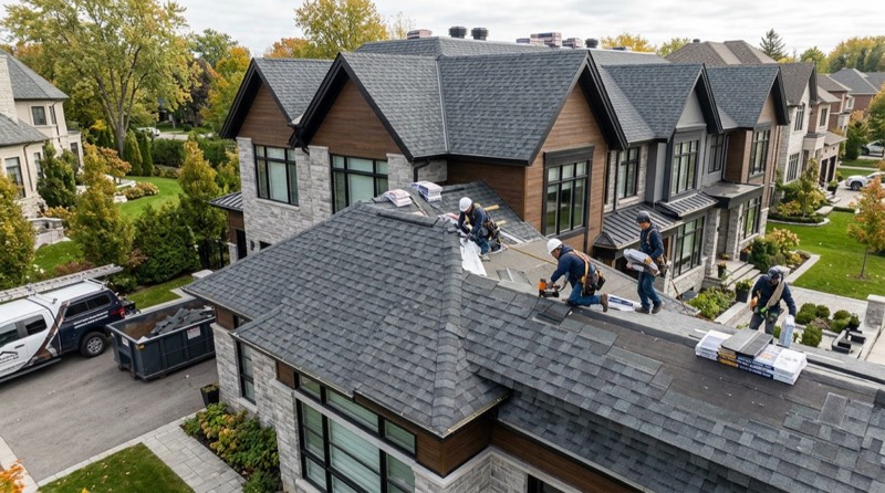 Таунхаус, гибкая черепица